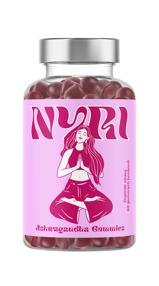 Ashwagandha Gummies NYRI – doplněk stravy s extraktem z kořene ashwagandhy, 60 gumových bonbonů