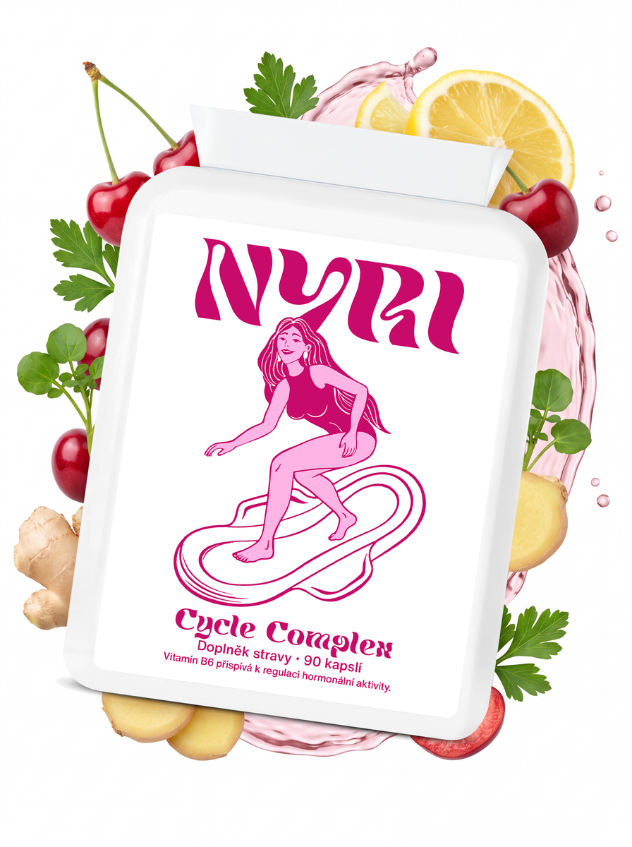 Cycle Complex NYRI – doplněk stravy s hořčíkem, vitamínem B6 a rostlinnými složkami, 90 kapslí – foto 2