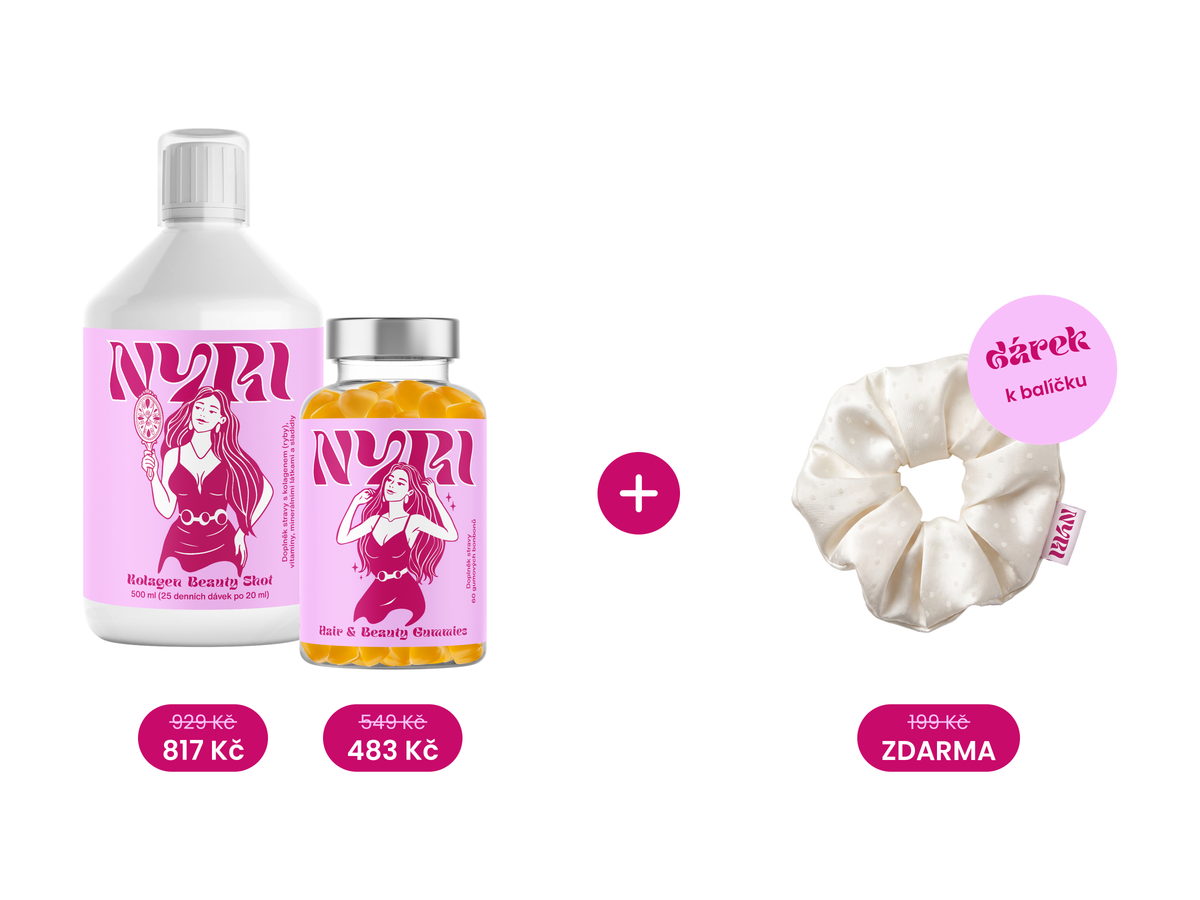 Balíček NYRI Beauty Duo – Kolagen Beauty Shot a Hair & Beauty Gummies